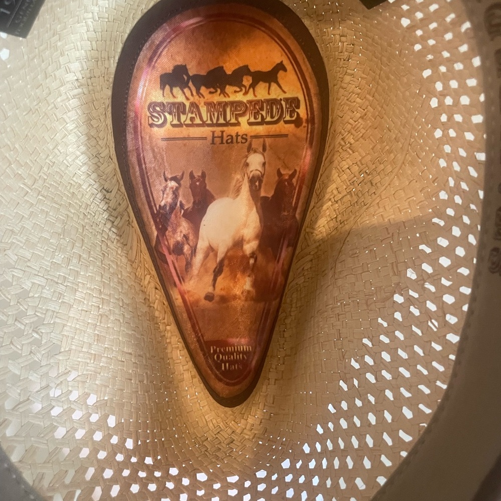 Stampede Cowboy Hat with Turquoise Concho Band - Picture 6 of 8